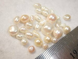 新品未使用色々☆国産アコヤ真珠&淡水パールルースセット　10　ラウンドバロック真珠まとめてakoya pearl fershwaterpearl mixset 724-1