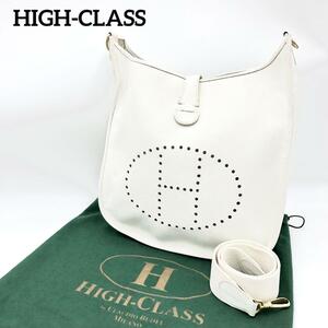 『HIGH-CLASS』ハイクラス GMエブリン ショルダーバック / ホワイト