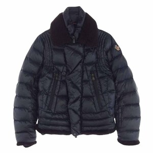 MONCLER モンクレール GRENOBLE MAWENZI グルノーブル フリース切替 ダウンジャケット ネイビー系 1【中古】