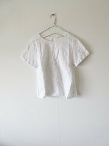 45R / フォーティファイブ・アール チューリップ刺繍Tシャツ 2 WHITE / カットソー レディース