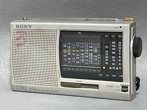 ジャンク SONY ソニー ラジオ 12 BANDS ICF-SW11 12バンド FM SW MW LW シルバー 短波ラジオ ■ 松1377 三