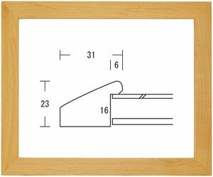 水彩用額縁 木製フレーム HK サイズF10号