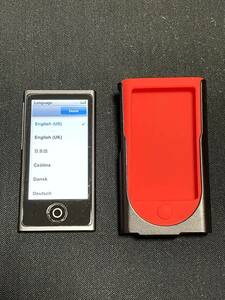 Apple アップル iPod nano 第7世代 BCG-A1446A グレイ 動作確認済み 初期化済み 画面保護フィルム ケース付き
