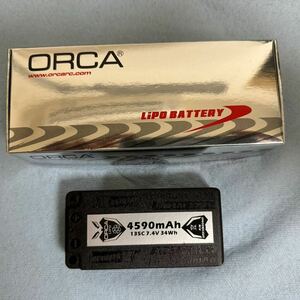 ①ORCAショートリポ　4590mAh 7.4V 135c・中古美品