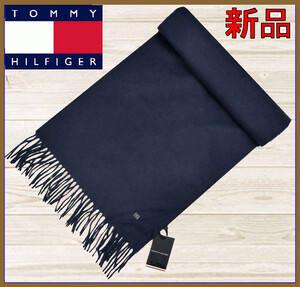 【国内正規品】72%OFF◆トミーヒルフィガーTOMMYHILFIGER◆定価：23,100円◆カシミヤ100%◆暖かマフラー◆紺ネイビー◆ストール