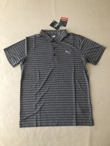 送料無料◆新品◆プーマ ゴルフ DRYCELL ボーダー柄 半袖シャツ◆(XXL)◆579171-01◆PUMA GOLF