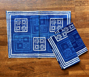 【送料無料】未使用　手織り インド製 ランチョンマット　3枚セット