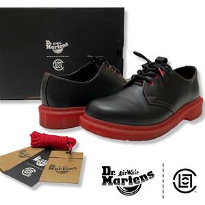 正規品 Dr. Martens × CLOT 1461 BLACK ドクターマーチン×クロット 3ホール ブーツ コラボ ダービーシューズ UK7 ブラック & レッド