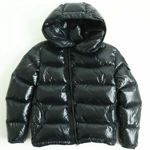 未使用品●18年製 MONCLER モンクレール NEUVIC ヌーヴィック フード・ロゴワッペン付き WZIP ダウンジャケット ブラック 0 メンズ 正規品