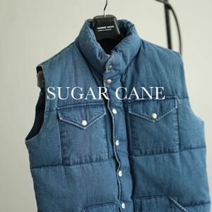 SUGAR CANE インディゴ デニム ダウンベスト S シュガーケーン 青 ブルー ビンテージ