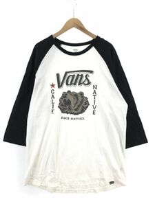 VANS バンズ ロング Tシャツ sizeＸXL/ホワイト ■◆ ☆ eac9 メンズ