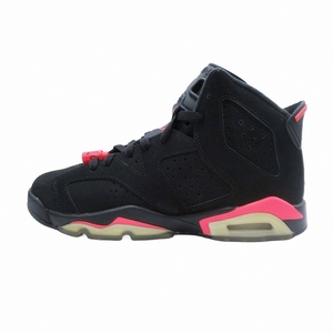 美品 14AW ナイキ NIKE AIR JORDAN 6 RETRO INFRARED BG GS エアジョーダン6 インフラレッド スニーカー 384665-023 ハイカット レザー