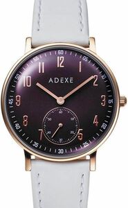 電池あり　ADEXE アデクス腕時計クォーツ正規輸入品 白ピンク2043C-JP18NV