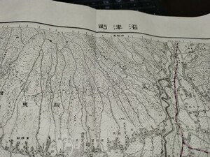 　沼津町　静岡県　古地図　 地形図　地図　資料　46×57cm　明治20年測図　明治44年印刷　発行　書き込み　B2306