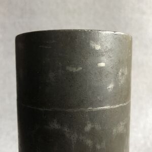 茶筒 古錫 錫製 錫器 茶壺 茶入 茶器 茶道具 古玩 中国 骨董 古道具 時代物 アンティーク ビンテージ