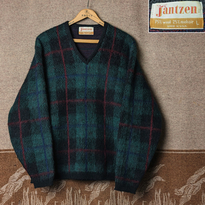 タータン モヘア【Jantzen】 60s V-Neck Tartan Mohair Sweater 60年代 ジャンセン ニット セーター アメリカ製 グランジ ビンテージ50s70s