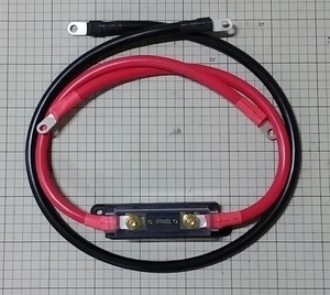 SP1500-112/212用（全長2000mm）インバーターバッテリー接続ケーブル・ヒューズホルダーブラックセットKIV60Sq赤黒！15,420円