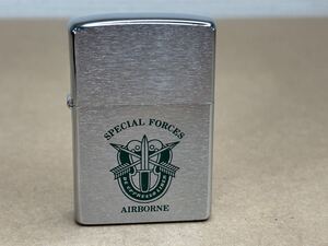 1円スタート ZIPPO オイルライター SPECIAL FORCES AIRBORNE 喫煙グッズ 喫煙具 ジッポー ライター シルバー 着火未確認