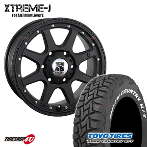 4本セット XTREME-J エクストリームJ 18x8.0J 6/139.7 +25 FBK TOYO トーヨー オープンカントリー R/T 285/60R18 WL FJクルーザー