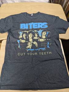 【服飾】 ビンテージ レア Tシャツ バンド 当時物? Biters CUT YOUR TEETH グレー S 半袖