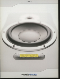 Dynaudio 2004年11月プロフェッショナル用スピーカーカタログ ディナウディオ 管1741