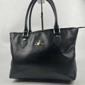 1円〜【入手困難品】 ヴィヴィアンウエストウッド Vivienne Westwood ハンドバッグ オーブ ビジネスバッグ レザー ブラック 黒 鞄