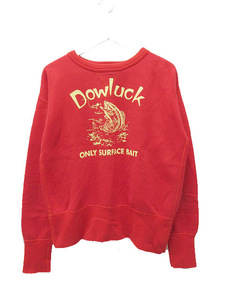 エヴィス EVISU LOT.4100 スウェット トレーナー 道楽 DOWLUCK レッド 赤 38 メンズ