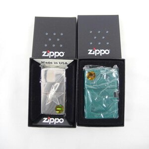 1円【未使用】ZIPPO ジッポー/セブンスタースリム＆セブンスターレザーケースジッポー2点セット/18