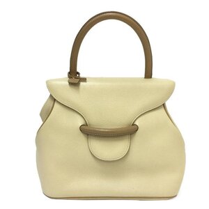 【美品】デルボー DELVAUX ボルティモア BALTIMORE ハンドバッグ クリーム