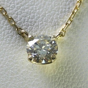 ダイヤモンド ネックレス K18 一粒 0.6ct 鑑定書付 0.60ctup Dカラー IFクラス 3EXカット H&C CGL