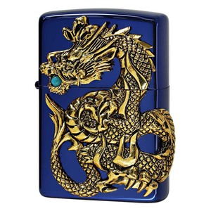 Zippo ジッポライター 限定100個 ドラゴンメタル ターコイズ 龍 天然石 ブルー DRAGON METAL Turquoise シリアル番号 ブルー 重厚