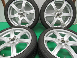 バリ山☆プリウス・カローラツーリング 215/45R17 4本　TURANZA T002 トランザ ブリヂストンアルミ付き　86 BRZ レガシィ プレミオ他