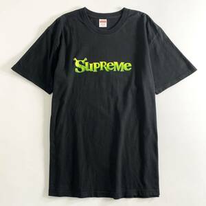 De29 《美品》 supreme シュプリーム Shrek Tee Black シュレックTシャツ コラボ 21FW Tシャツ 半袖 Lサイズ ブラック メンズ 紳士服