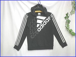 03066♪子供服・サイズ150・adidas・パーカ・黒♪