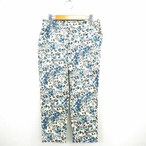 ジャーナルスタンダード JOURNAL STANDARD パンツ ボトムス クロップド 花柄 七分丈 36 ブルー ピンク 青 /MT22 レディース