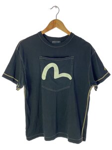 EVISU◆Tシャツ/40/コットン/BLK/プリント/カモメプリント