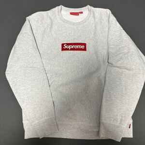 Supreme シュプリーム Box logo M サイズ 正規品 中 Crewneck スウェット クルーネック Logo Sweater ボックスロゴ Gray グレー 18fw