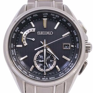 SEIKO セイコー ブライツ フライトエキスパート ソーラー電波 メンズ 腕時計 チタン 黒文字盤 SAGA287 / 8B63-0AV0【いおき質店】管理2