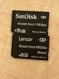 Lexar　SanDisk メモリースティック プロ デュオ　8GB　2枚セット　memory stick pro duo　PSP-2000 PSP-3000 デジカメ　送料無料★