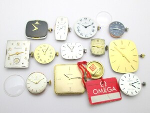 1000円スタート キャリバーまとめ 12点 OMEGA オメガ/RADO/BULOVA/LONGINES 他 部品取等ジャンク品アンティークムーブメント SHK L716