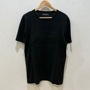 DOLCE & GABBANA ドルチェアンドガッバーナ Logo Tee 2444210 Tシャツ 半袖 ブラック サイズ46 698322