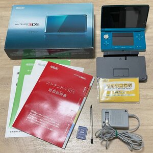 ■任天堂 NINTENDOO ニンテンドー 3DS アクアブルー 本体　動作品 ダウンロードプレイ多数　送料当方負担