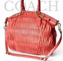 【美品☆】コーチ　COACH ハンドバッグ　2way ショルダー　レザー