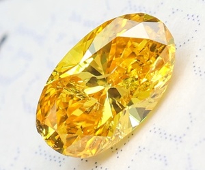 【100円～】0.205ｃｔ 天然ダイヤ FANCY VIVID ORANGE YELLOW（ナチュラルカラー）I2 OV