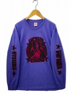 Supreme×HYSTERIC GLAMOUR シュプリーム×ヒステリックグラマー L/S Tee クルーネック ロゴ ガール プリント ロングスリーブ Tシャツ L