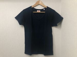 ハリラン ランチ HRM Vネック Tシャツ ラグラン ストレッチ フライス ネイビー サイズ2