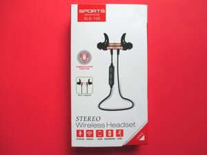 ♪ 送料185円 SLS-100 ワイヤレス Bluetooth イヤホンヘッドセット スポーツ イヤフォン ハンズフリー IOS Android用マイク付 ジャンク ♪