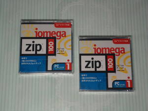 ★送料無料★「iomega　Zip ディスク　１００MB」２枚セット　　アイオメガ　　Zipメディア　　DOS/V