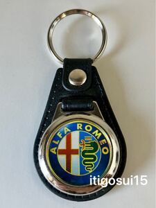 ◆【未使用】アルファロメオ ALFA ROMEO★ キーホルダー キーリング 黒