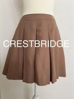 CRESTBRIDGE ブラウン プリーツスカートキュロットスカートMサイズ